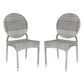 Safavieh Valdez Indoor-Outdoor Stacking Side Chair  in Grey, , large
