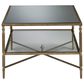 Ashley Cloverty 3-Piece Occasional Table Set in Aged Gold and Clear, , large