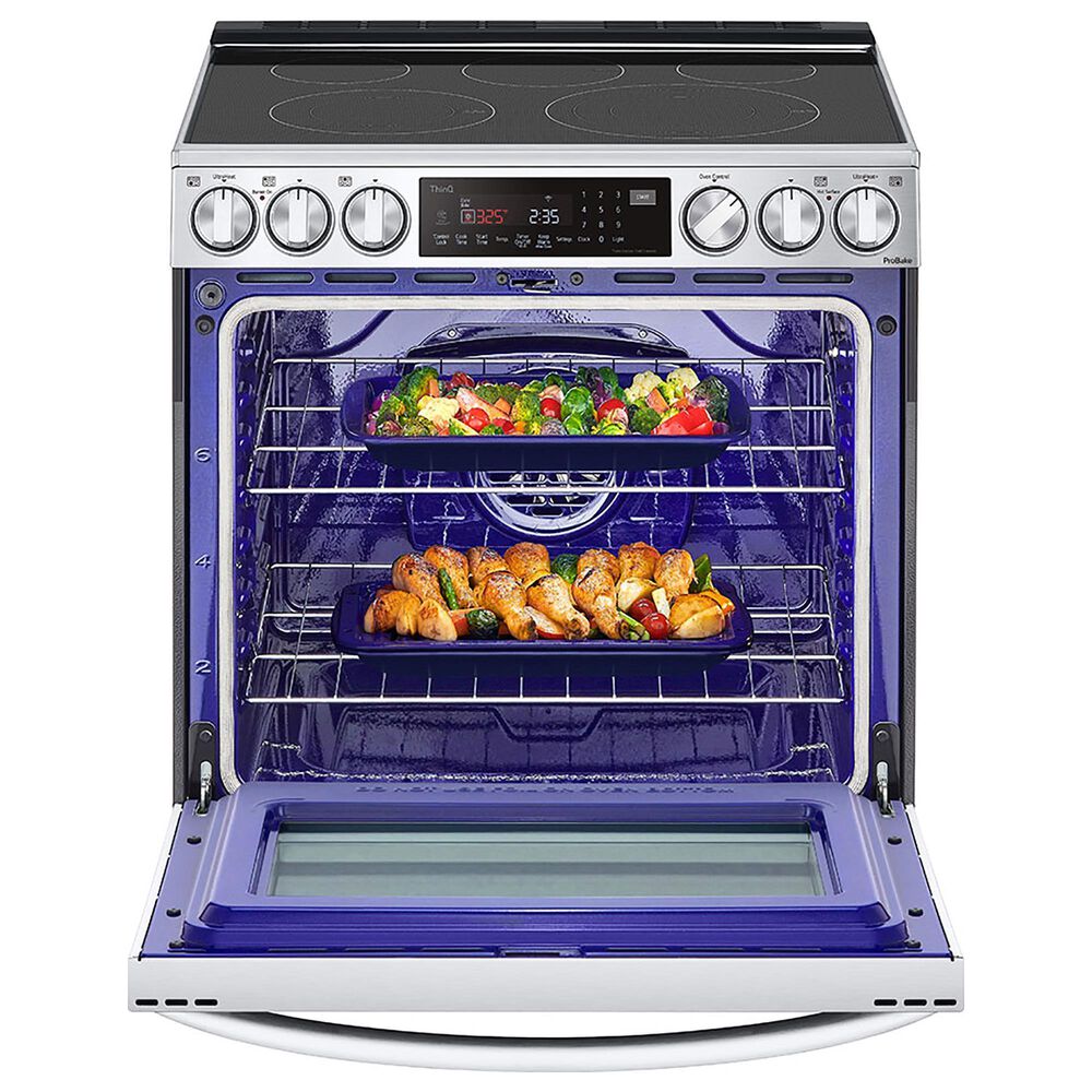 LG 6.3 Cu. Ft. Smart Wi-Fi Enabled ProBake Convection InstaView Slide-In Electric Range with Air Fry and Glass Cooktop in Stainless Steel, , large