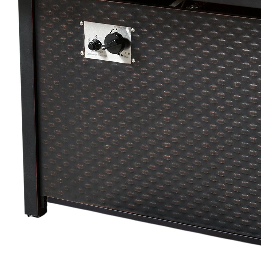 HOMLUX 42" Outdoor Propane Fire Pit Table in Black, , large