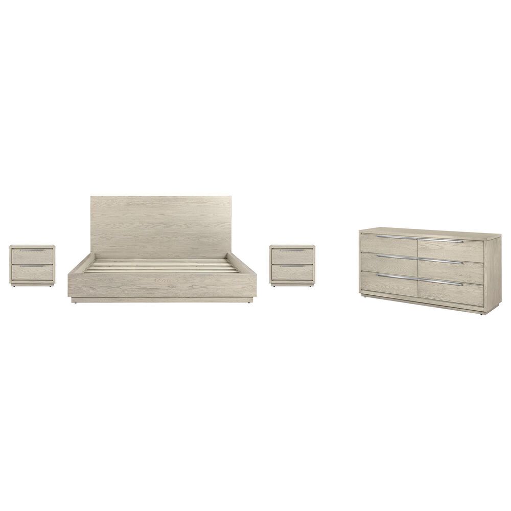 Blue River Abbey 4-Piece King Bed Set in Silver Grey Oak, , large
