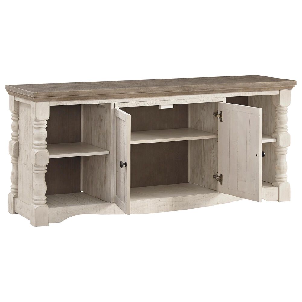 Ashley Havalance 67&quot; Extra Large TV Stand in Weathered Gray and Vintage White, , large