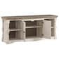 Ashley Havalance 67" Extra Large TV Stand in Weathered Gray and Vintage White, , large