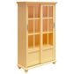 DHP Abbeywood Bookcase with Sliding Glass Doors in Sunlight Yellow, , large