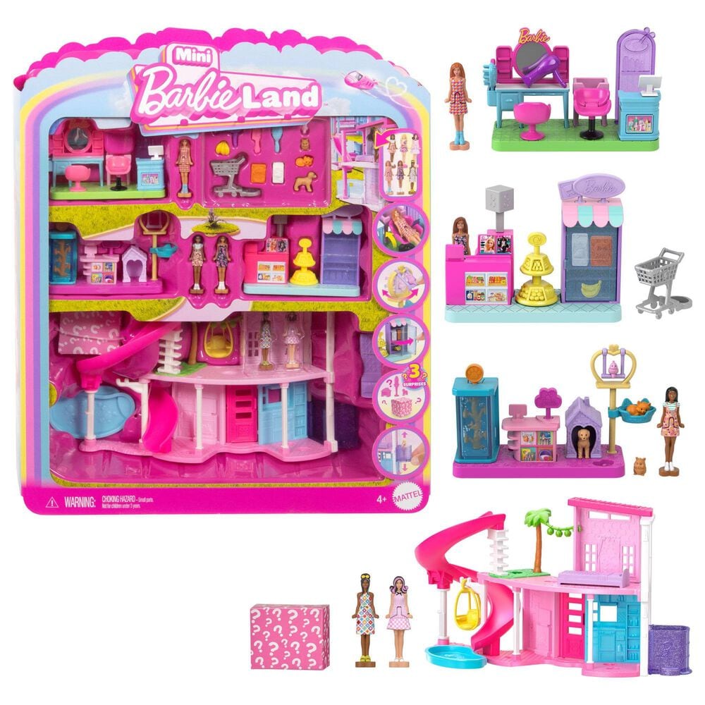 Barbie Mini Barbie Land Dreamhouse Playset with Dolls and Accessories in Multicolor, , large