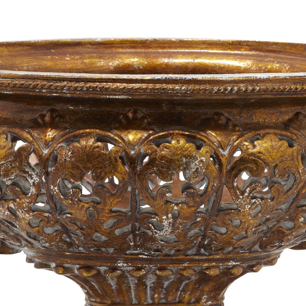 Maple and Jade 19&quot; Traditional Vintage Decorative Bowl in Gold, , large