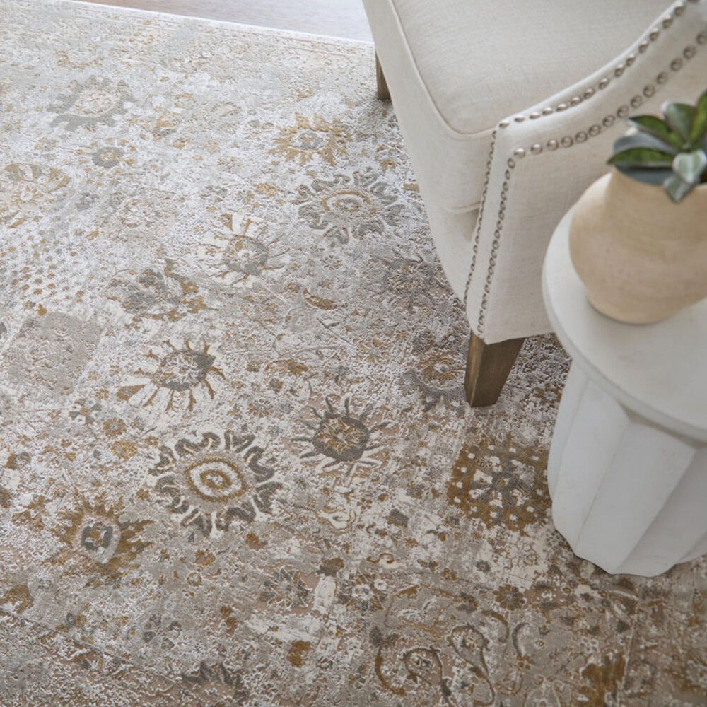 Feizy Cadiz Ivory and Beige 3'1" x 5' Area Rug, , large