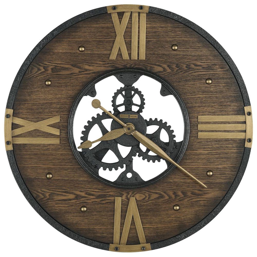 Howard Miller Murano Wall Clock in Matte Black, , large
