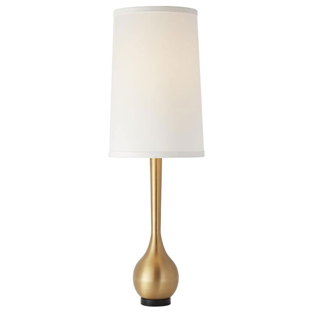 Global Views Bulb Vase Table Lamp in Antique Brass and Black, , large