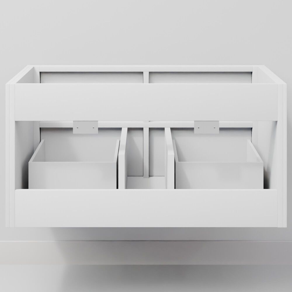 Lexora Home Castor 36" Single Bathroom Vanity in White with 2 cm White Carrara Marble Top and Rectangular Sink, , large