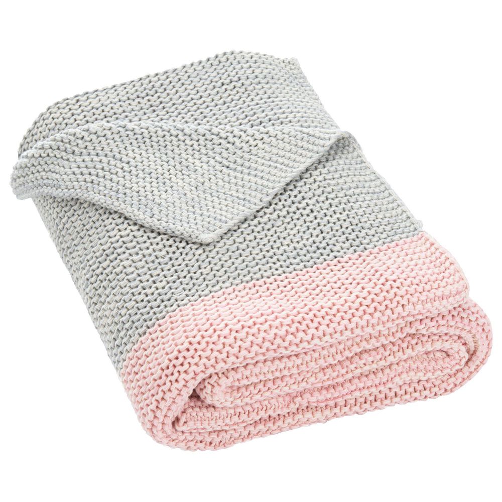 Safavieh Elowen 50" x 60" Throw in Grey and Pink, , large