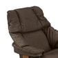Stressless Stressless Reno Small Chair and Ottoman in Paloma Chocolate and Teak, , large