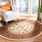 Safavieh Lyndhurst 5"3" Round Ivory and Rust Area Rug, , large