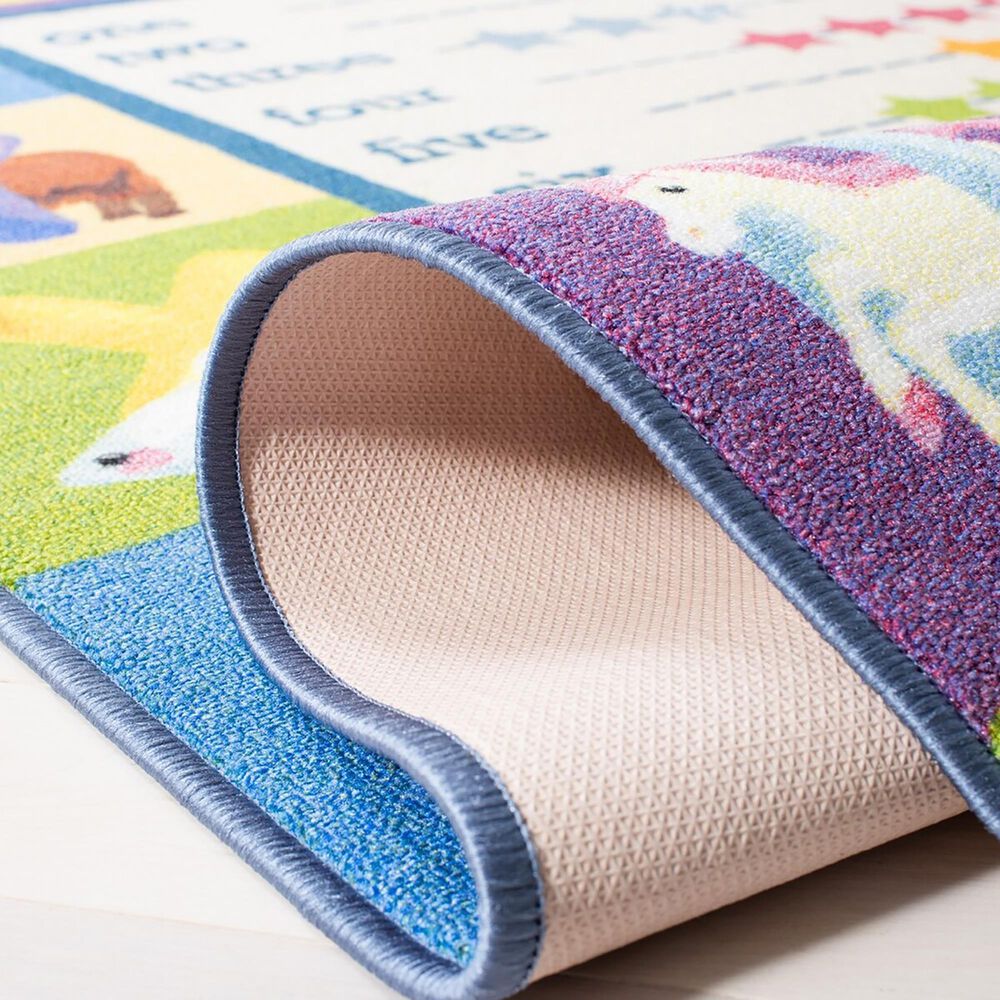 Safavieh Kids Playhouse 3&#39;3&quot; x 5&#39;3&quot; Beige and Blue Rug, , large