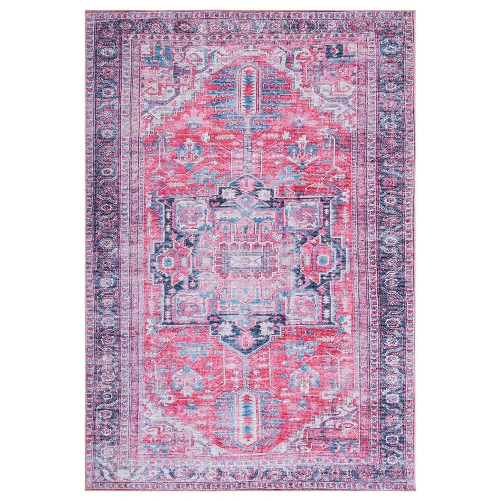 Safavieh Serapi  5"3" x 7"7" Navy and Red Area Rug, , large