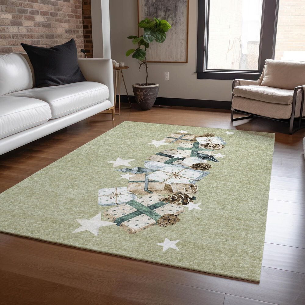 Dalyn Rug Company Wonderland WN33 5&#39; x 7&#39;6&quot; Aloe Indoor/Outdoor Area Rug, , large