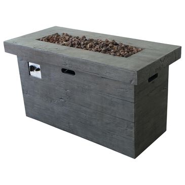 Noble House Custer Rectangular Fire Pit in Gray, , large