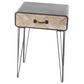 Uma Enterprises Modern Accent Table in Black, Brown and Gray, , large