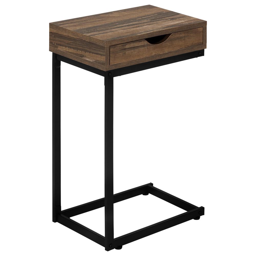 Monarch Specialties Contemporary Accent Table in Brown and Black, , large