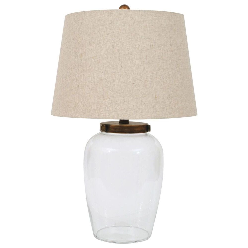 Creative Coop Fillable Glass Table Lamp in Clear, , large