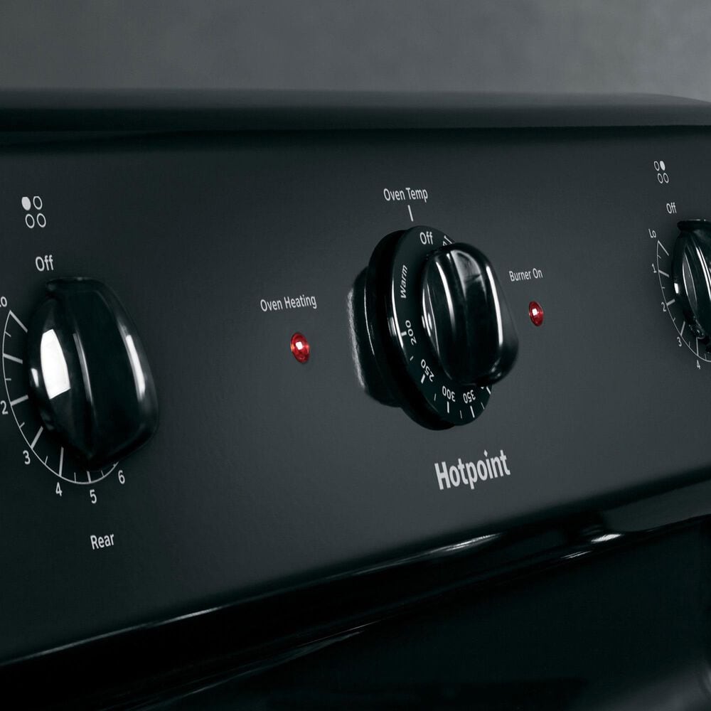 Hotpoint 5.0 Cu. Ft. Freestanding Electric Range with Sensi-Temp in Black, , large