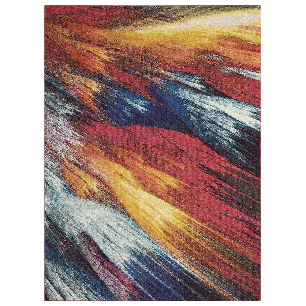 Nourison Celestial CES05 5"3" x 7"3" Burst Area Rug, , large