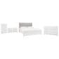 Ashley Maeling King Panel Bed with Dresser, Chest, and Two Nightstands in Matte White, , large
