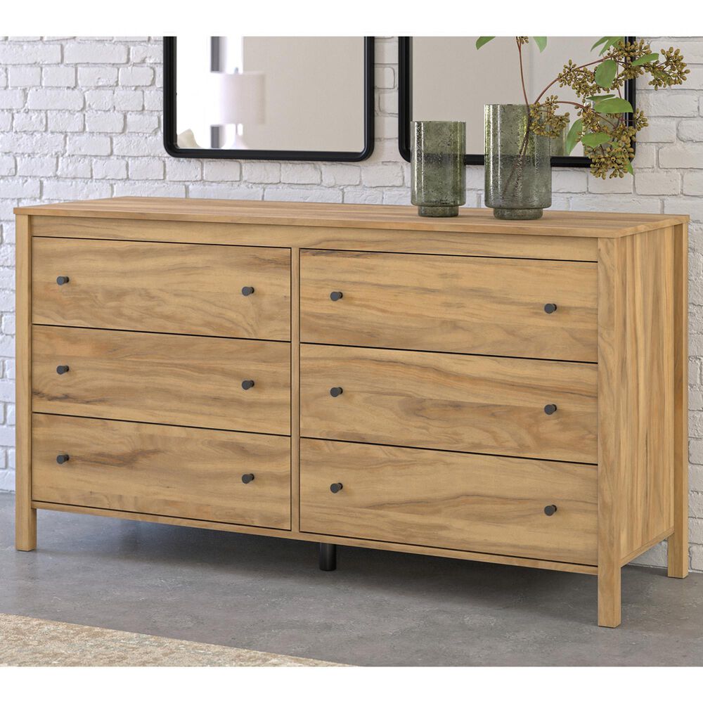Ashley Bermacy 6-Drawer Dresser in Light Brown, , large