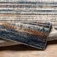 Surya Tuscany TUS-2337 Blue, Brown, Bright Yellow, Dusty Coral, Dark Blue, Light Beige, Cream and Gray 12" x 15" Area Rug, , large