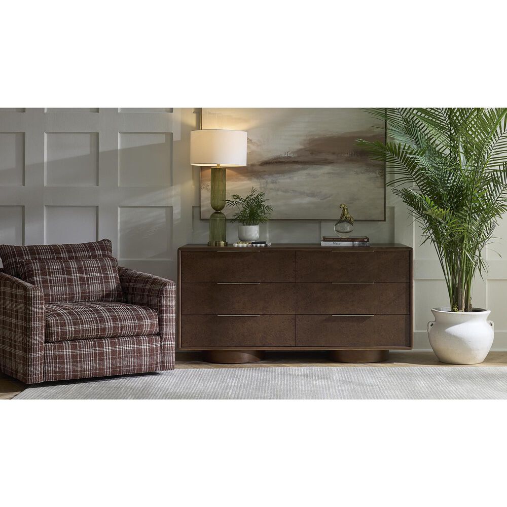 Alder &amp; Tweed Calder 6 Drawer Dresser Only in Mocha Burl, , large