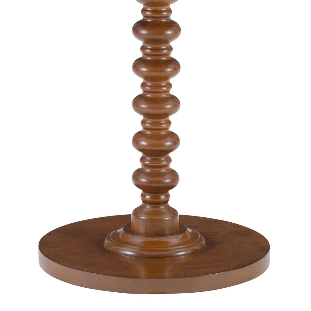 Linon Home Decor Aurora Round Side Table in Hazelnut, , large