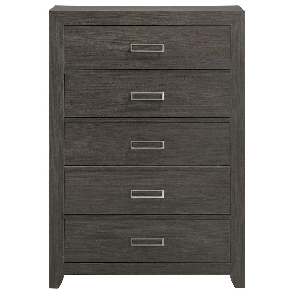 Mayberry Hill Sasha 5 Drawer Chest in Grey, , large