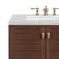 James Martin Vanities Amberly 36" Single Bathroom Vanity in Walnut with 3 cm Arctic Fall Solid Surface Top and Rectangular Sink, , large