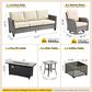 HOMLUX 9-Piece Outdoor Conversation Set in Beige, , large
