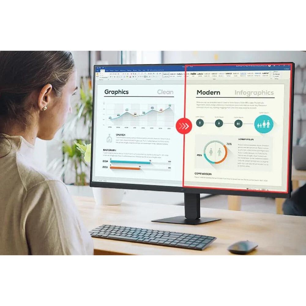 LG 27&quot; QHD IPS HDR10 Monitor with USB-C in Black, , large