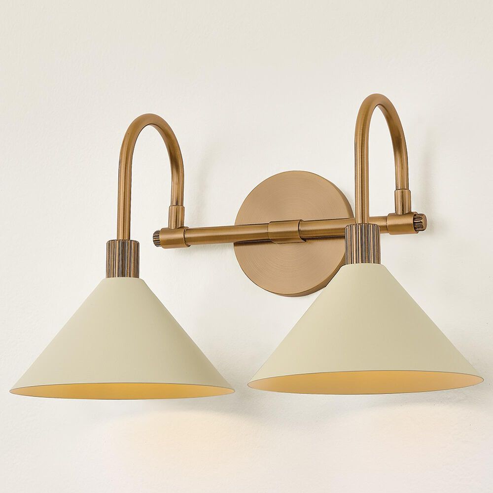 Troy Lighting Jovani 2-Light Bath Vanity in Patina Brass and Soft Sand, , large