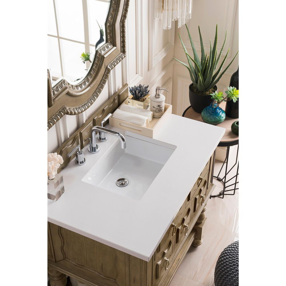 James Martin Castilian 36" Single Bathroom Vanity in Empire Gray with 3