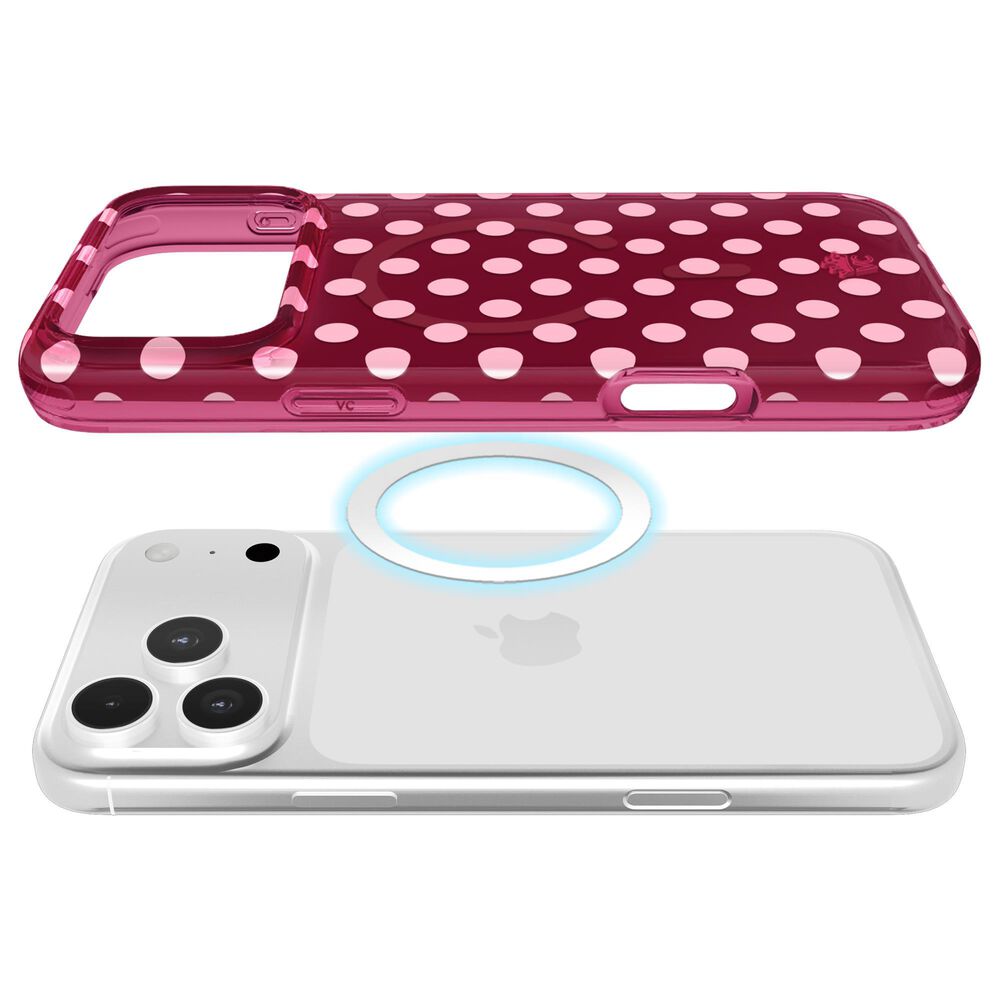 Velvet Caviar MagSafe Case for Apple iPhone 18 Pro Max/17 Pro Max in Raspberry Polka Dot, , large