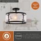 Vaxcel Wilder 3-Light Semi Flush Mount in Matte Black, , large