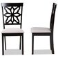 Baxton Studio Samwell Side Chair with Grey Cushion in Dark Brown (Set of 2), , large