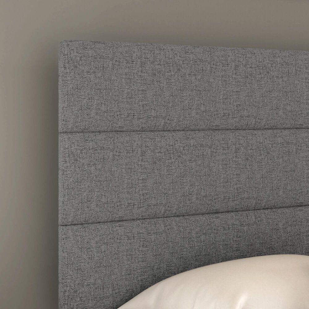 Accent Sicily Queen Upholstered Platform Bed in Grey, , large