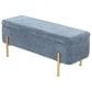 Lumisource Daniella Storage Bench with Blue Cushion in Gold, , large