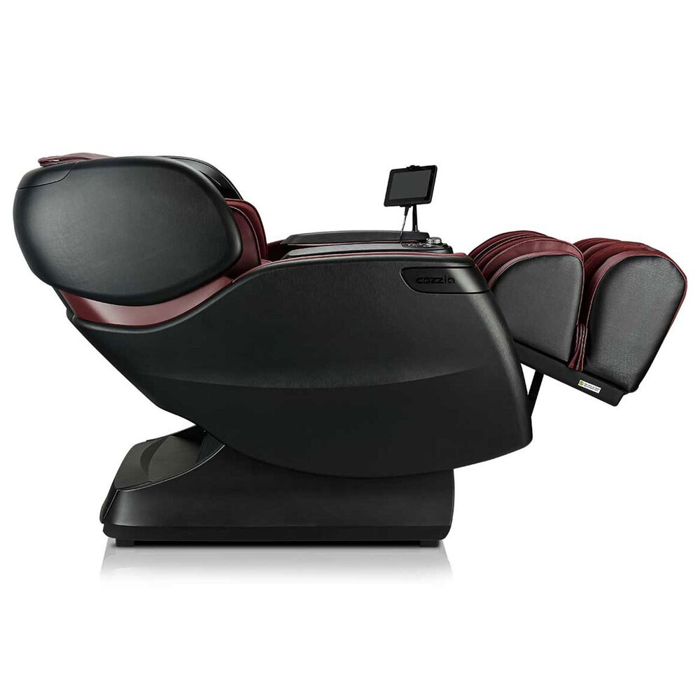 Cozzia Massage Chair in Burgundy and Pearl Black, , large