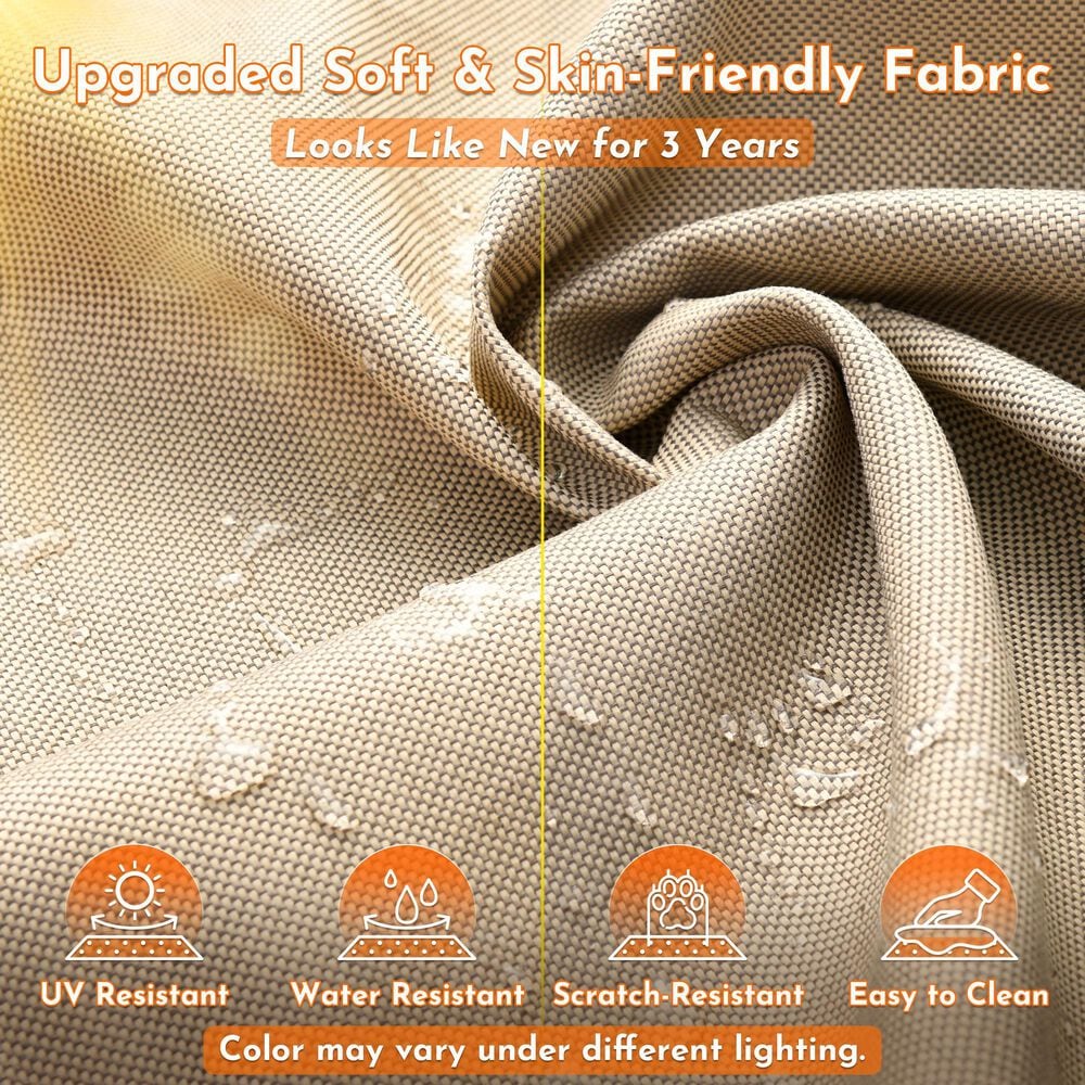 HOMLUX 10-Piece Modular Patio Conversation Set in Denim Beige, , large