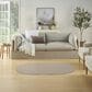 Nourison Courtyard Ivory and Silver 3" x 5" Oval Indoor/Outdoor Area Rug, , large