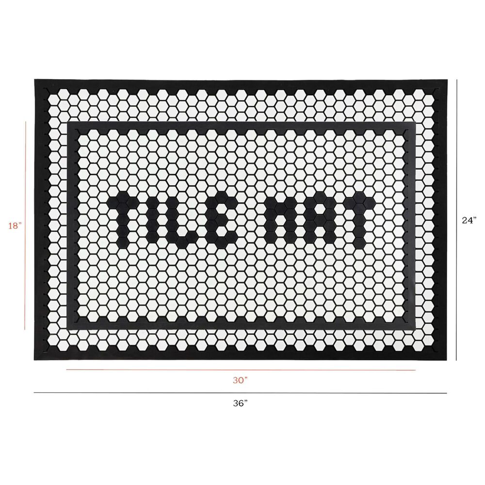 Pattern Brands Tile Mat 1.5&quot; x 2.5&quot; White Door Mat, , large