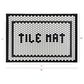 Pattern Brands Tile Mat 1.5" x 2.5" White Door Mat, , large