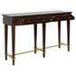 Flair Industries 2-Drawer Console Table in Dark Caramel and Gold, , large