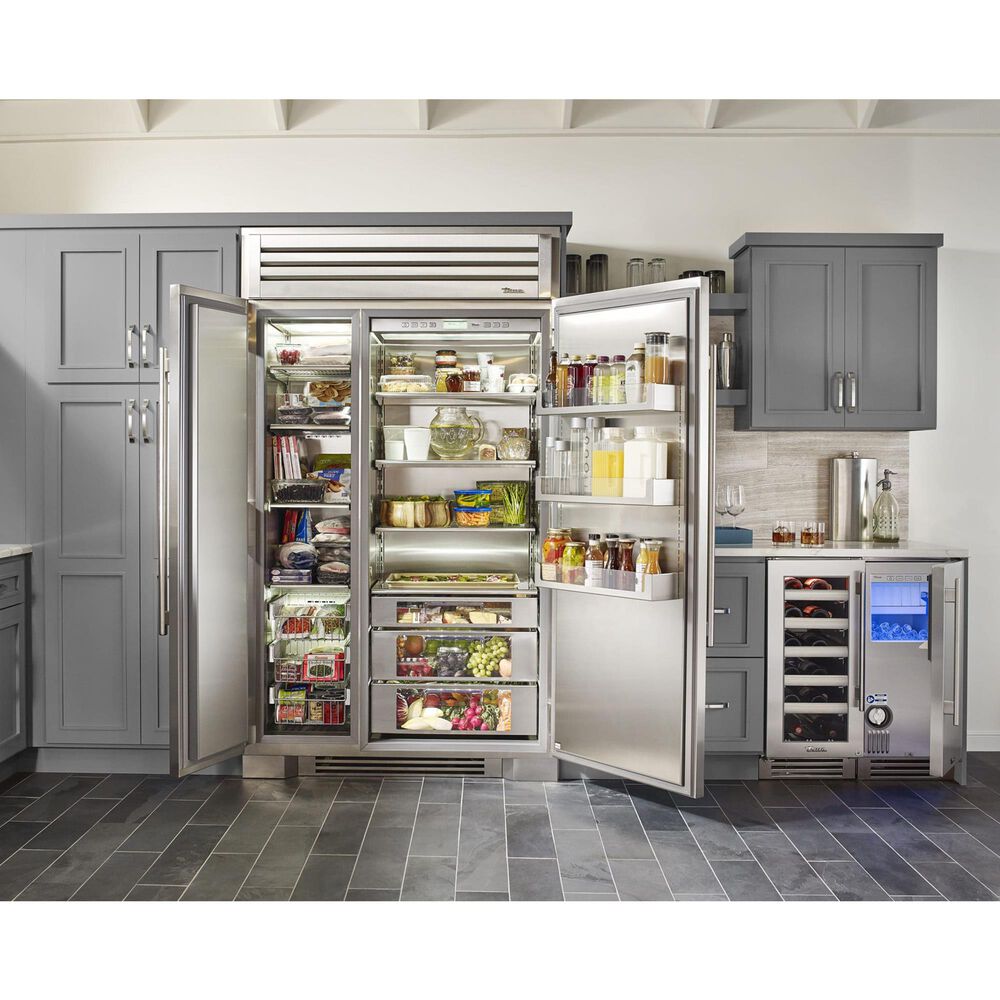 True Residential 29.5 Cu. Ft. Side-by-Side Refrigerator with Solid Door in Stainless Steel, , large