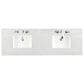 James Martin Vanities Myrrin 72" Double Vanity in Mid-Century Walnut with 3 cm Eternal Jasmine Pearl Quartz Top, , large